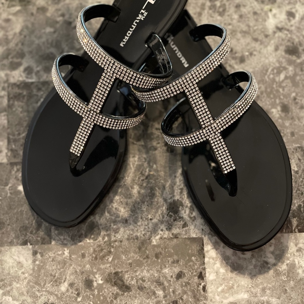 Chinese Laundry Black Sandals size 7 - Picture 2 of 7